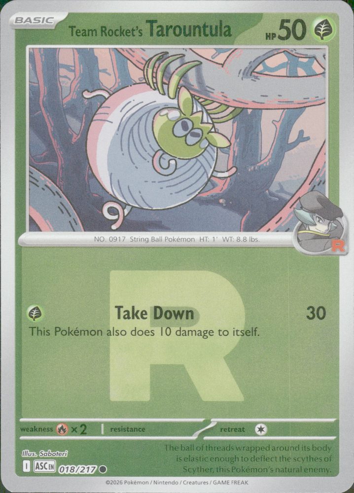Team Rocket's Tarountula — front scan