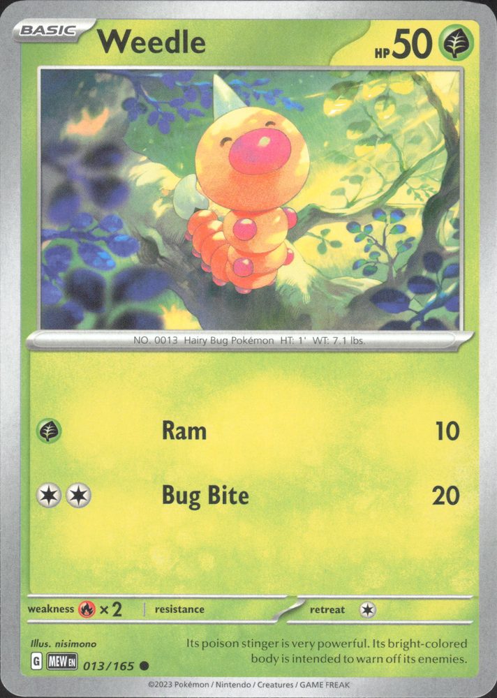 Weedle — front scan