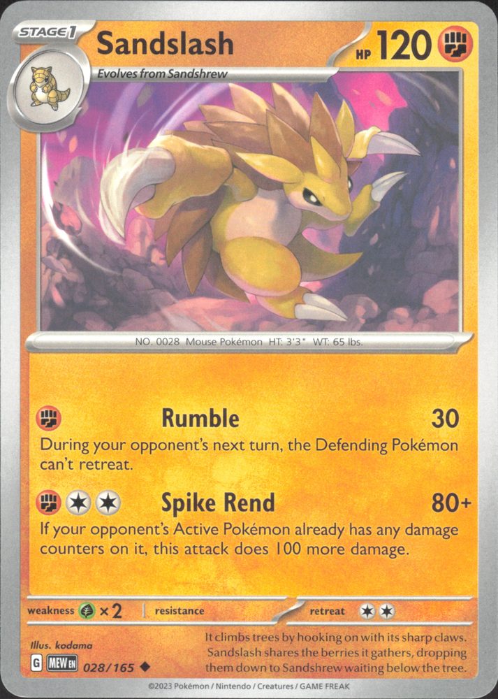 Sandslash — front scan