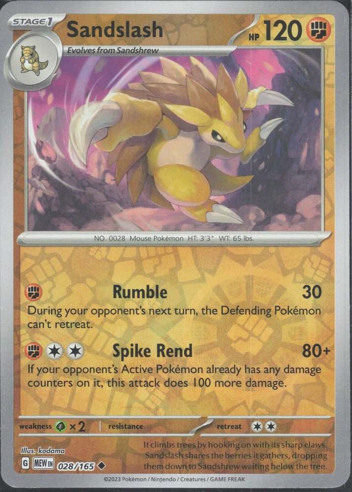 Sandslash — front scan