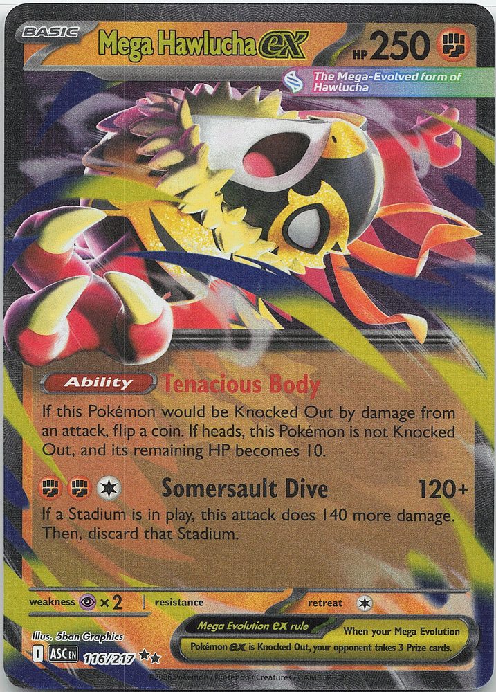 Mega Hawlucha ex — front scan