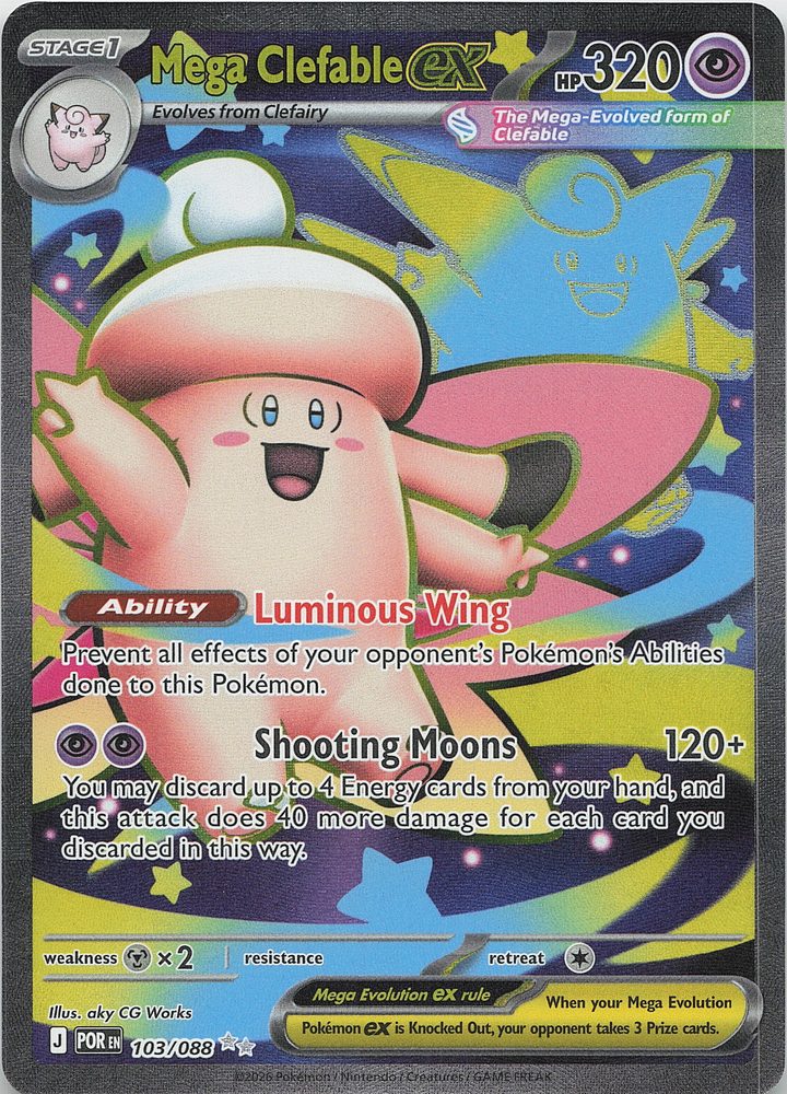 Mega Clefable ex — front scan