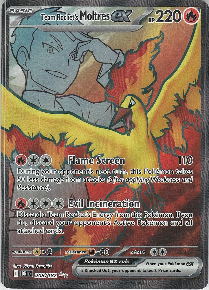 Team Rocket's Moltres ex — front scan