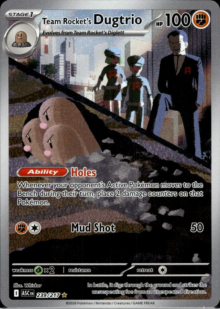 Team Rocket's Dugtrio — front scan