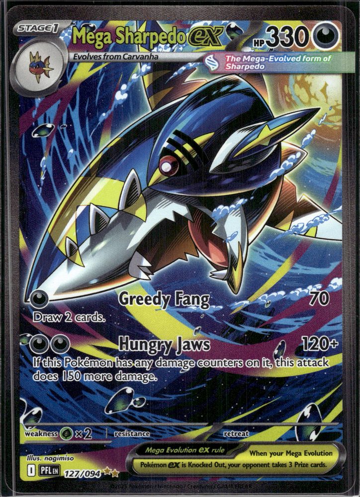 Mega Sharpedo ex — front scan
