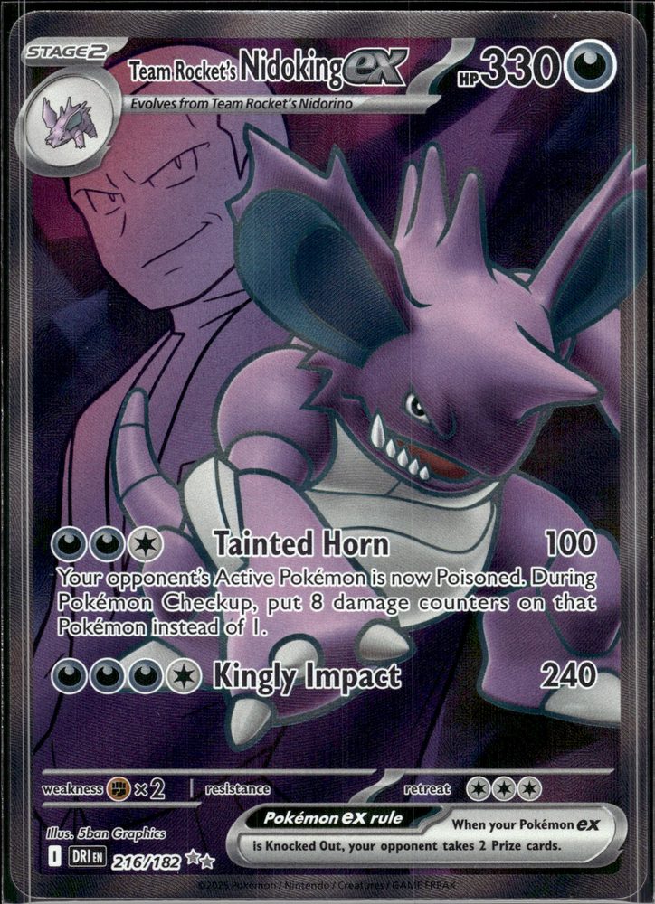Team Rocket's Nidoking ex — front scan