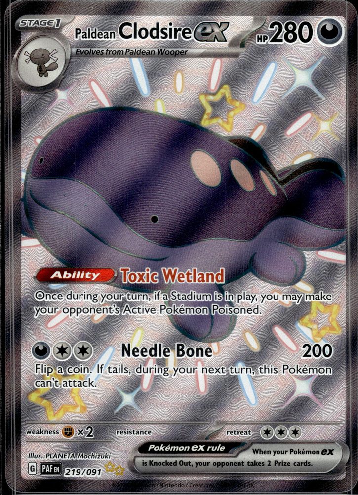 Paldean Clodsire ex — front scan