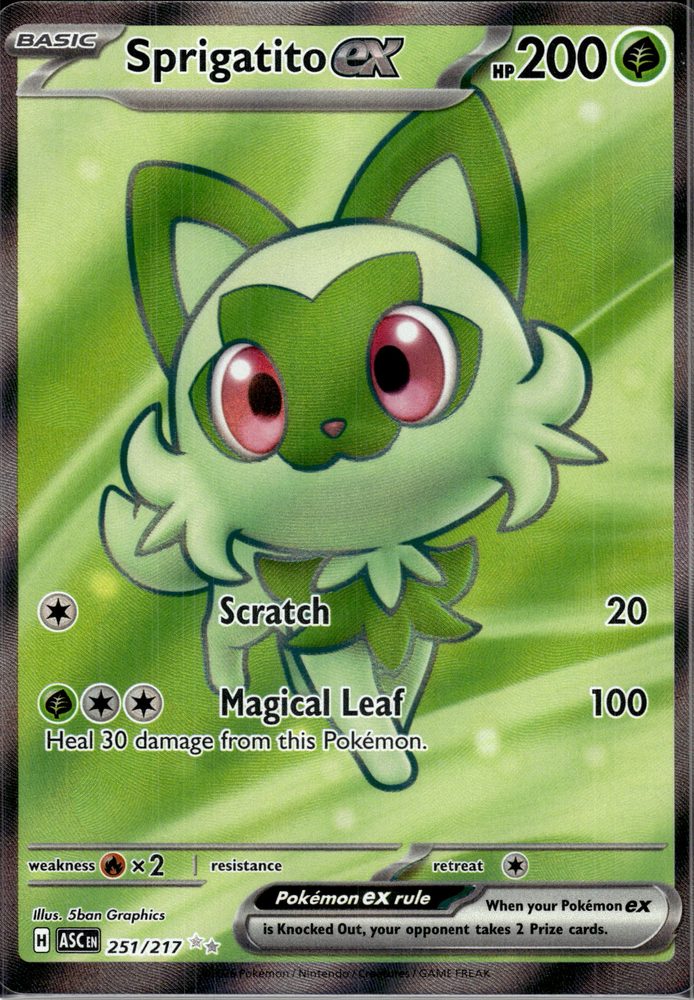 Sprigatito ex — front scan