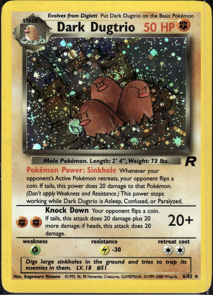 Dark Dugtrio — front scan