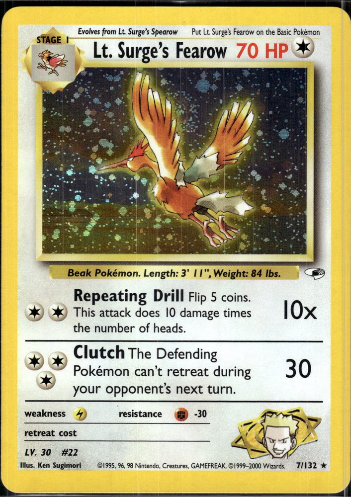 Lt. Surge's Fearow — front scan